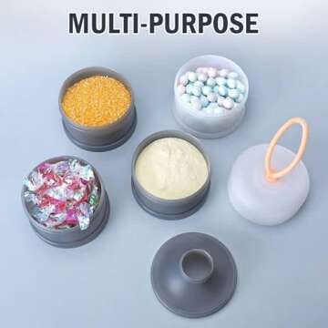 Accmor 2 Pack Baby Formula Dispenser On The Go, Stackable Formula Dispenser Formula Container to Go, Non-Spill Portable Milk Powder Kids Snack Storage Container, BPA Free
