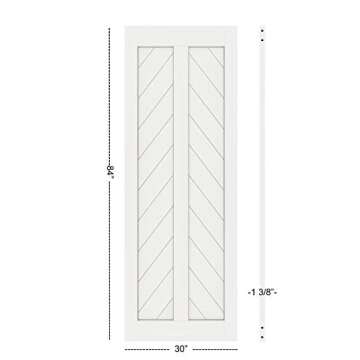Stylish DIYHD 30"x84" Fish Bone Barn Door - Easy Assembly