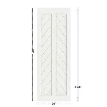 Stylish DIYHD 30"x84" Fish Bone Barn Door - Easy Assembly