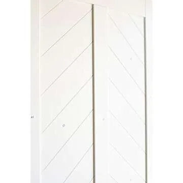 Stylish DIYHD 30"x84" Fish Bone Barn Door - Easy Assembly