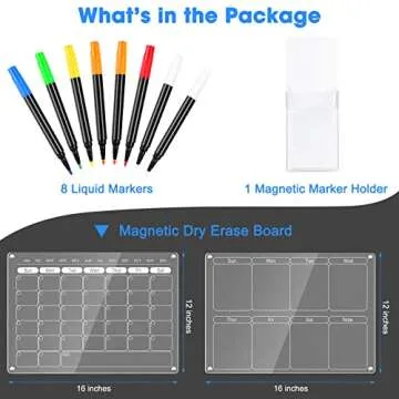 Acrylic Magnetic Fridge Calendar for Easy Meal Planning
