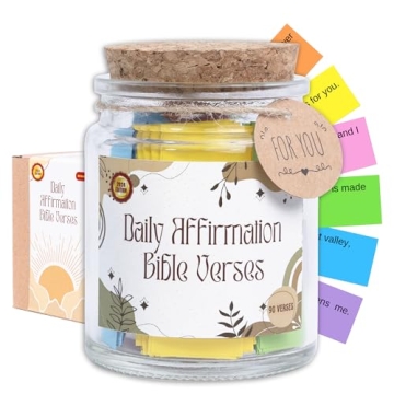 Affirmation Bible Verse Jar: Uplifting Christian Gift for Women