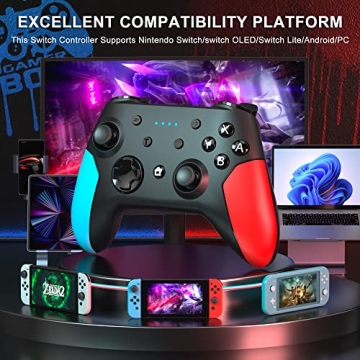 Feirsh Wireless Pro Switch Controller Dual Vibration Gyro Axis
