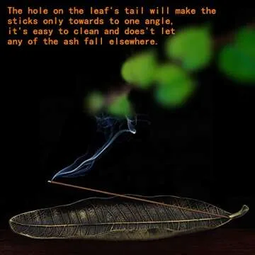 Incense Holder Set - Leaf and Snail Incense Burner,Incense Holders for Sticks Ash Catcher,Durable Zinc Alloy Materia,Modern Natural Design,Incense Ash Catcher Tray,Best for Meditation,Yoga,Home,Office