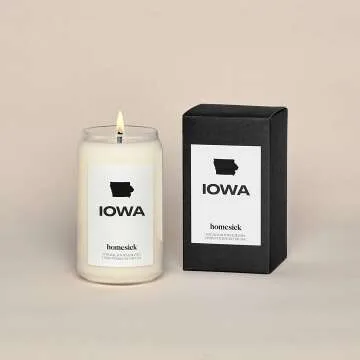 Iowa Homesick Candle: Bourbon & Praline Scents
