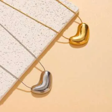 YXHOPELY Silver Necklace for Women Light Luxury Heart Snake Bone Chain Necklace Stylish Silver Heart Necklace Unique Heart Pendant Necklace Perfect Jewelry Gift for Women