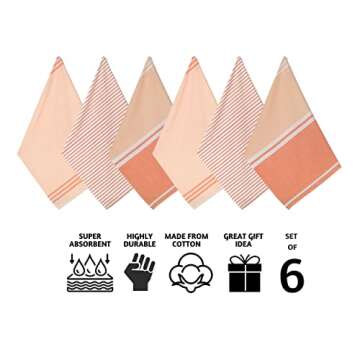 Folkulture Kitchen Towels Set of 6 for Stylish Kitchen Decor