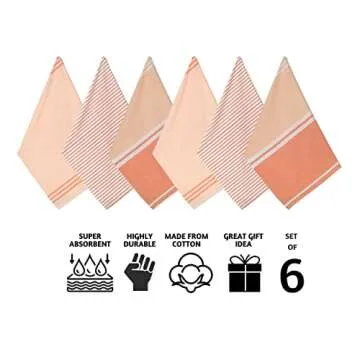 Folkulture Kitchen Towels Set of 6 for Stylish Kitchen Decor
