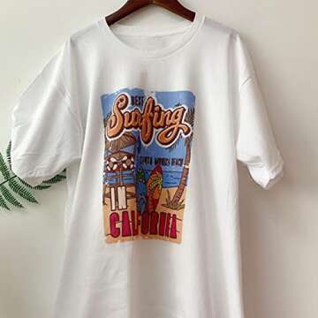 Oversized Casual Graphic T-Shirt for Women - SAFRISIOR