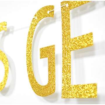 Let's Get Lit Gold Glitter Banner for Every Occasion