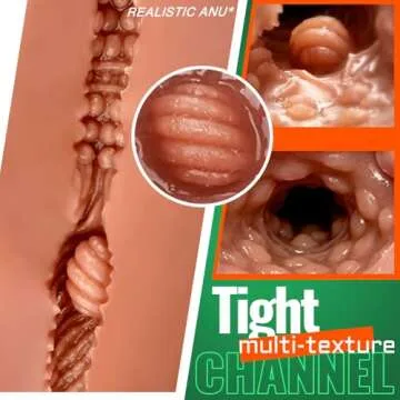 10.5 LB 2 in1 Torso Male Sex Doll with Realistic Dildo and Testis, Anal Male Masturbator with Tight Hole for Men Masturbation, Gohya Unisex Sex Toy for Couple Brown