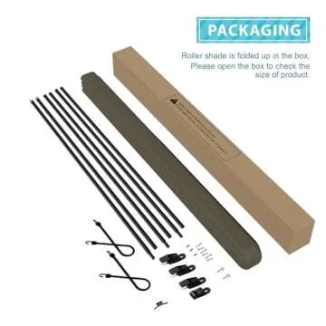 Coarbor Outdoor Roll up Shades Blinds for Porch Patio Shade Exterior Roller Shade Privacy Shade Screen for Deck Pergola Gazebo Brown 8'W x 6'H