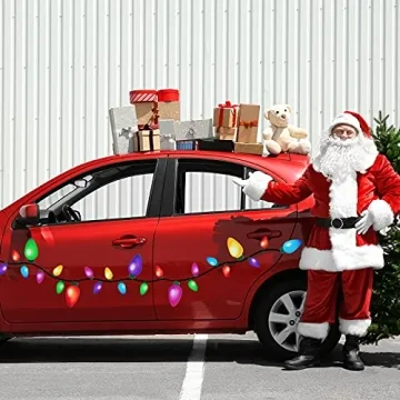 Whaline 49Pcs Christmas Reflective Car Magnets Set