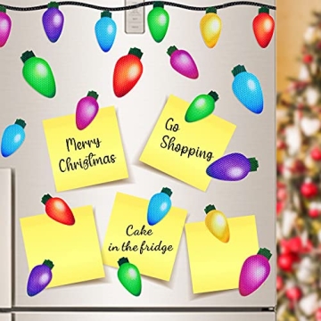 Whaline 49Pcs Christmas Reflective Car Magnets Set