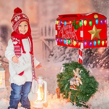 Whaline 49Pcs Christmas Reflective Car Magnets Set