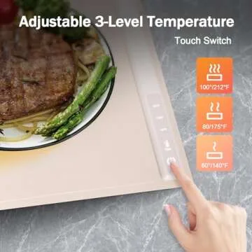 Electric Warming Tray,Roll Up Silicone Heating Mat for Food - Full Surface Heating Food Warming mat ...