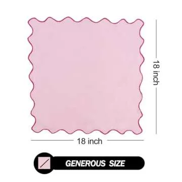 Dinner Napkins, Cotton Linen Blend Napkins Set of 4 Perfect for Parties Dinners Weddings Cocktail Ch...