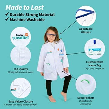 Born Toys Science Kit with Lab Coat for Kids Aged 5-8