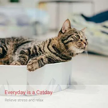 pidan Cat Scratch Bowl Cat Cardboard Pad for Indoor Cats Lounge - Round Cat Scratcher Couch Bed with Geometric Pattern