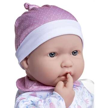 JC Toys La Baby Caucasian 20-inch Small Soft Body Baby Doll | Washable |Removable Pink Floral Outfit...