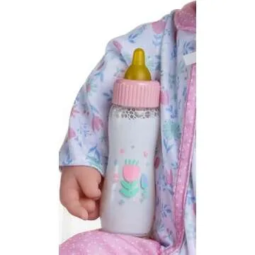 JC Toys La Baby Caucasian 20-inch Small Soft Body Baby Doll | Washable |Removable Pink Floral Outfit w/ Hat, Pacifier & Magic Bottle | for Children 12 Months +