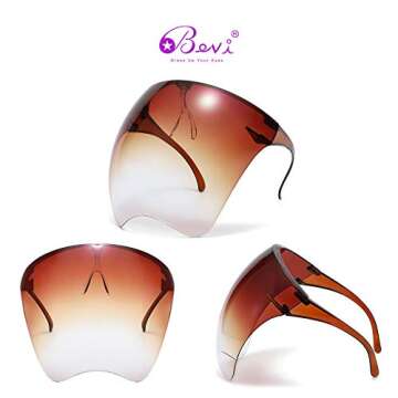 Bevi Goggle Sunglasses Visor Full Face Cover UV 400 Daily Entertainment Protective Eyewear FSCC10