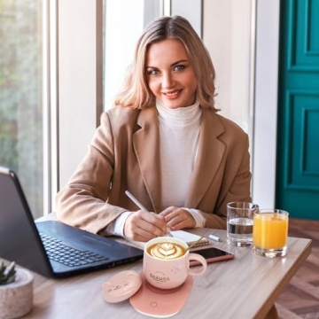 Cute Cat Coffee Warmer with Mug - Perfect Gift Idea