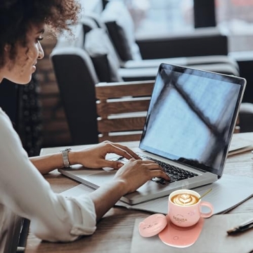 Cute Cat Coffee Warmer with Mug - Perfect Gift Idea