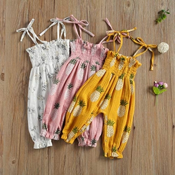 Adorable Summer One Piece Baby Girl Jumpsuit for Infants