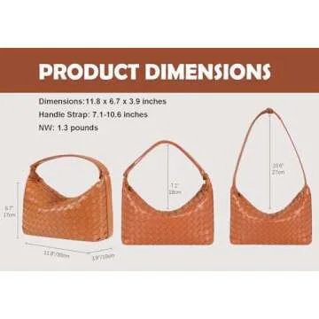 YLYYHH Vegan Leather Woven Tote for Every Occasion