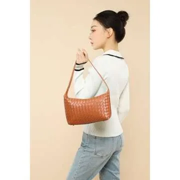 YLYYHH Vegan Leather Woven Tote for Every Occasion