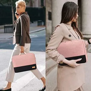 bagasin Laptop Sleeve Case, 15 15.6 16 inch TSA Laptop Sleeve Water Resistant with 4-Layer Protection, Computer Carrying Bag Compatible with MacBook, HP, Dell, Lenovo, Asus Notebook