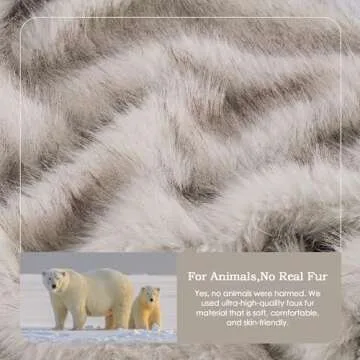 Krifey Plush Faux Fur White Throw Blanket,Luxury Thick Fluffy Blankets for Couch, Bed, Sofa,Warm Fuzzy Cozy Decorative Blankets as Birthday Gift,50"x60"