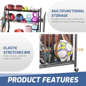Durable PLKOW Sports Equipment Storage for Home Organization