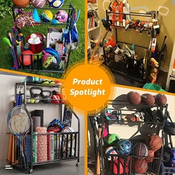 Durable PLKOW Sports Equipment Storage for Home Organization