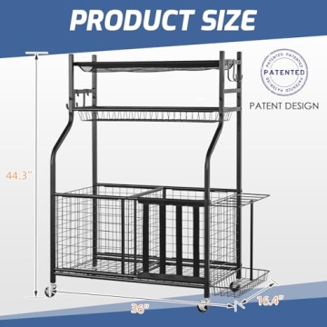 Durable PLKOW Sports Equipment Storage for Home Organization