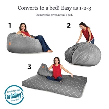 CordaRoy's Chenille Bean Bag Chair - Versatile Lounger & Bed