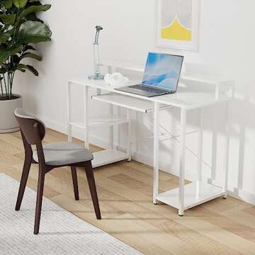 TOPSKY Computer Desk with Storage & Ergonomic Design