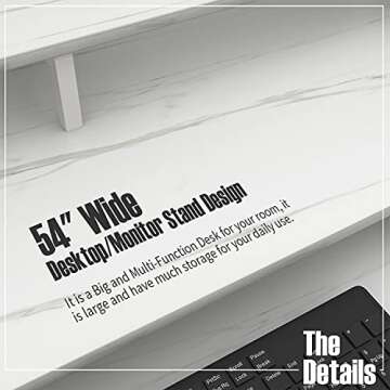 TOPSKY Computer Desk with Storage & Ergonomic Design