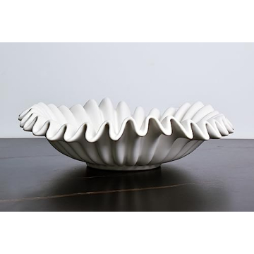 Elegant Handcrafted Ceramic Ruffle Bowl for Gifts