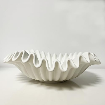 Elegant Handcrafted Ceramic Ruffle Bowl for Gifts
