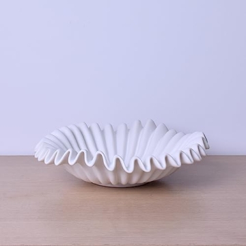 Elegant Handcrafted Ceramic Ruffle Bowl for Gifts