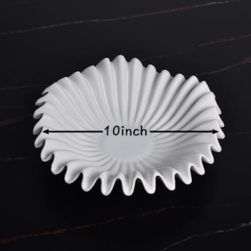 Elegant Handcrafted Ceramic Ruffle Bowl for Gifts