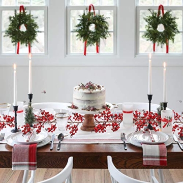 DearHouse 6FT Red Berry Christmas Garland for Holiday Decor