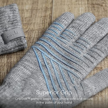 Moshi Digits Touchscreen Winter Gloves - Size M, Dark Gray
