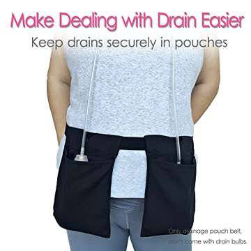 Mastectomy Drain Holder After Tummy Tuck Bag Drainage Pockets Belt for Breast Cancer Surgery JP Drai...