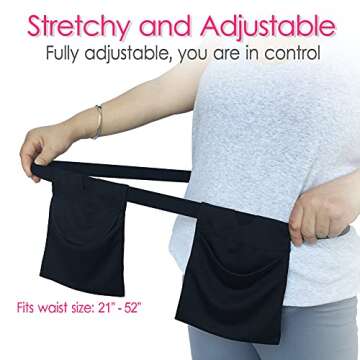 Mastectomy Drain Holder After Tummy Tuck Bag Drainage Pockets Belt for Breast Cancer Surgery JP Drain Bulbs Nephrostomy Post Surgical Recovery Black