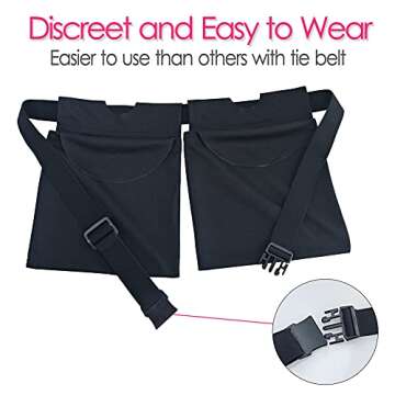 Mastectomy Drain Holder After Tummy Tuck Bag Drainage Pockets Belt for Breast Cancer Surgery JP Drain Bulbs Nephrostomy Post Surgical Recovery Black