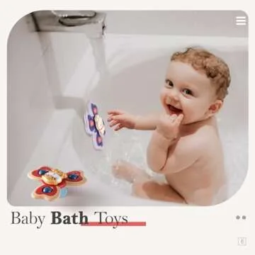 ALASOU 3PCS Suction Cup Spinner Toys for 1 Year Old Boy Girl|Spinning Top Baby Toys 12 18 Months|1 2 Year Old Boy Birthday Gift|Baby Bath Toys for Kids Ages 1-3|Sensory Toys for Toddlers 1-3