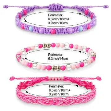 WILLBOND VSCO Bracelets 24 Pieces Braided Stretch Friendship Bracelets Stackable Bead Woven String Bracelets Adjustable Wave Rope Bracelets Friendship Jewelry for VSCO Women(Fresh Style)